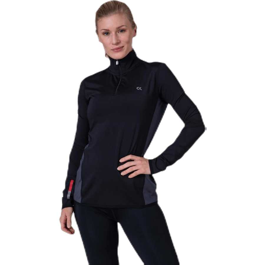 Long Sleeve 1/2 Zip Top Black - Bild 5