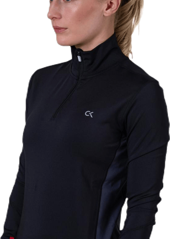 Long Sleeve 1/2 Zip Top Black - Bild 9
