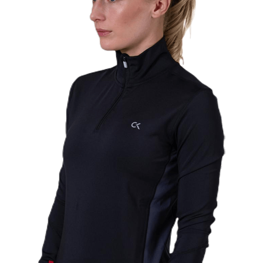 Long Sleeve 1/2 Zip Top Black - Bild 9