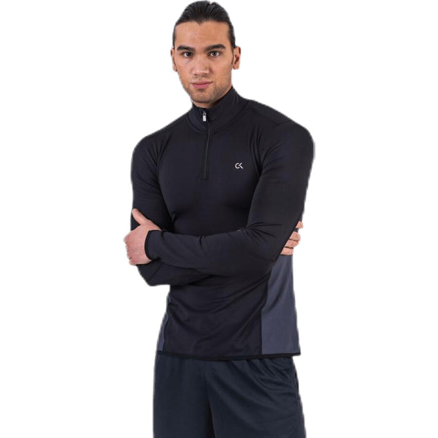Long Sleeve 1/2 Zip Top Black - Bild 3
