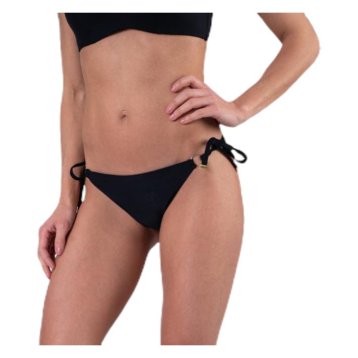 Core Solid String Side Tie Bikini Black, Female, Kläder, Badkläder, Simning, Svart, S