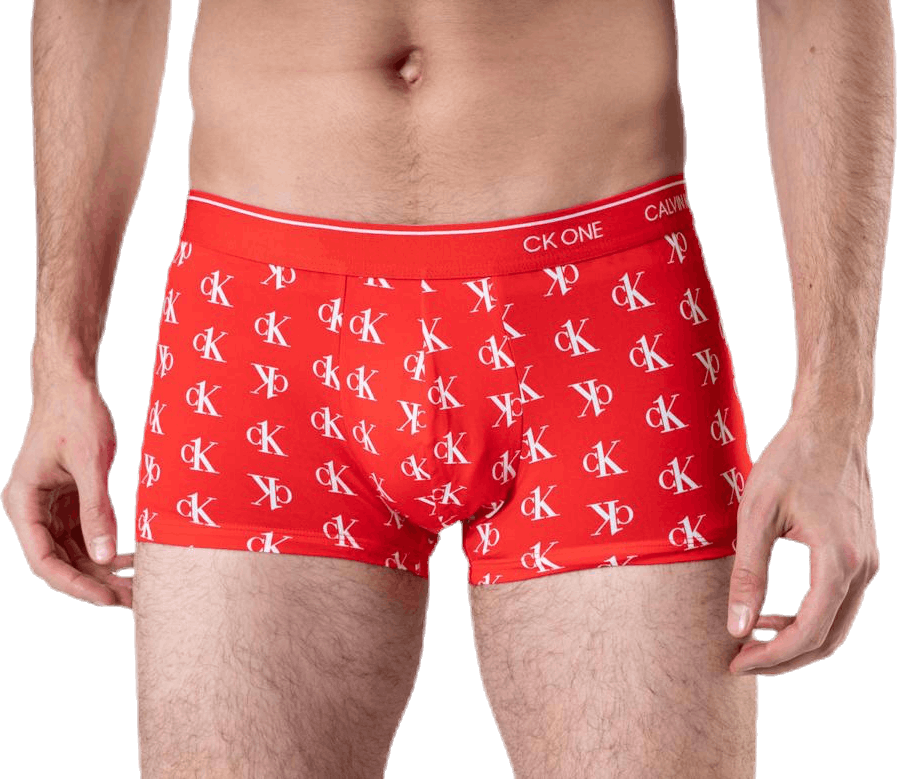 Ck One Low Rise Trunk Red, Male, Apparels, Underwear, Red, XL