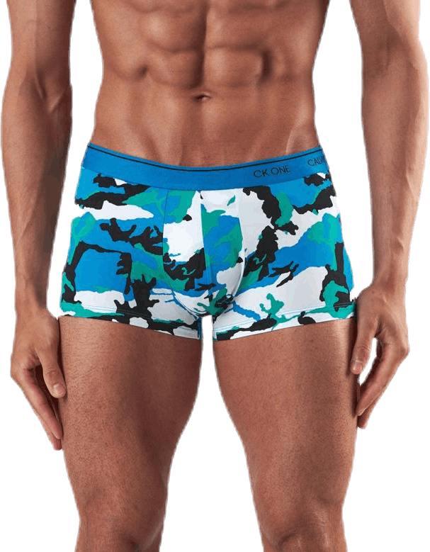 Ck One Low Rise Trunk Blue/Patterned, Male, Apparels, Underwear, Blue/Patterned, S