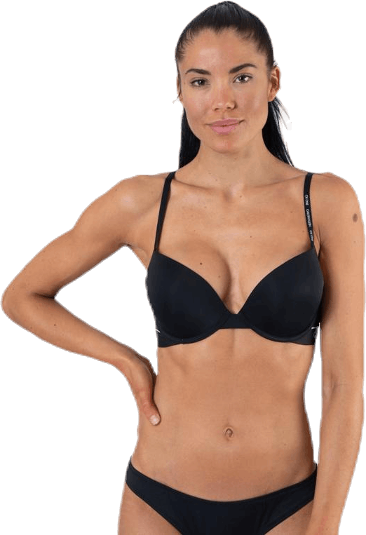 Ck One Micro Push Up Plunge Black, Female, Apparels, Underwear, Black, 75 C