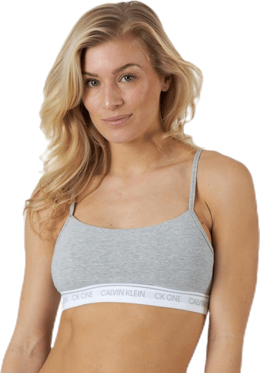 Ck One Cotton Unlined Bralette Grey, Female, Vêtements, Sous-vêtements, Gris, S