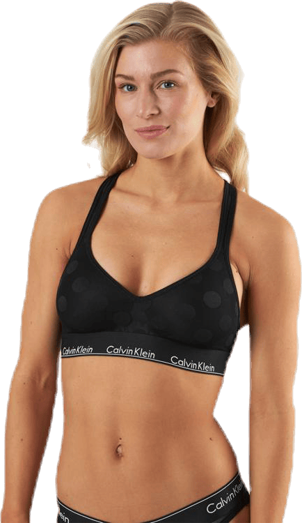 Modern Cotton Dot Light Lined Bralette Black, Female, Abbigliamento, Biancheria intima, Nero, L