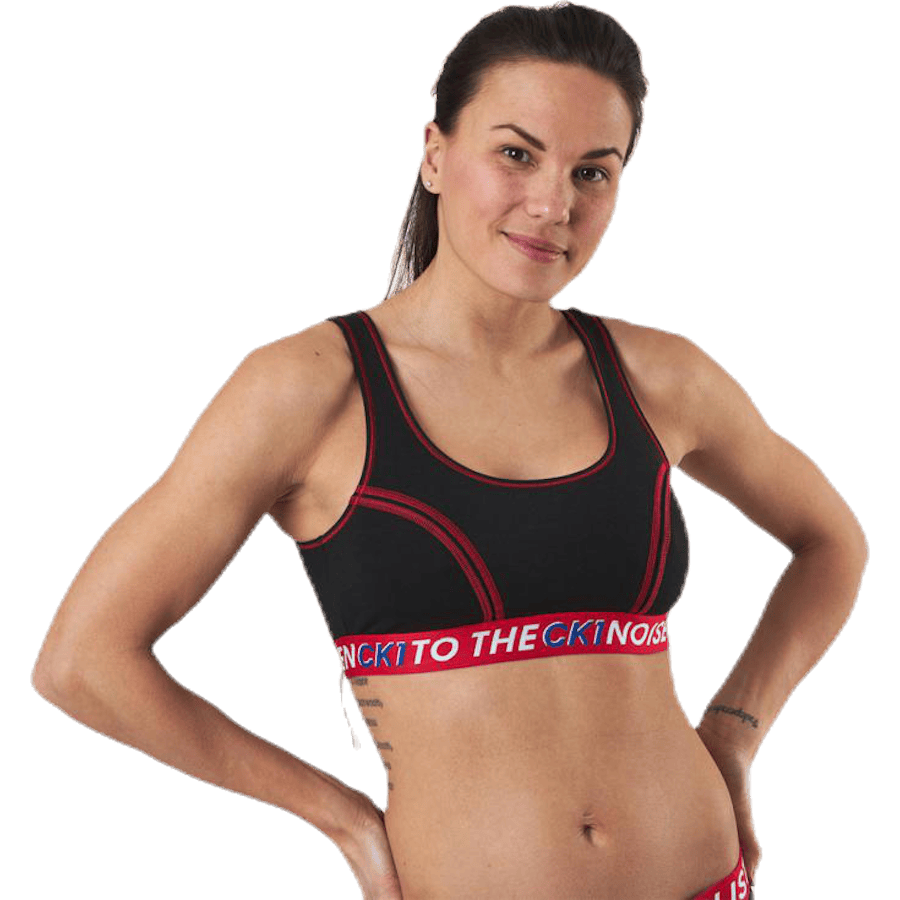 Ck One Listen Unlined Bralette Black/Red