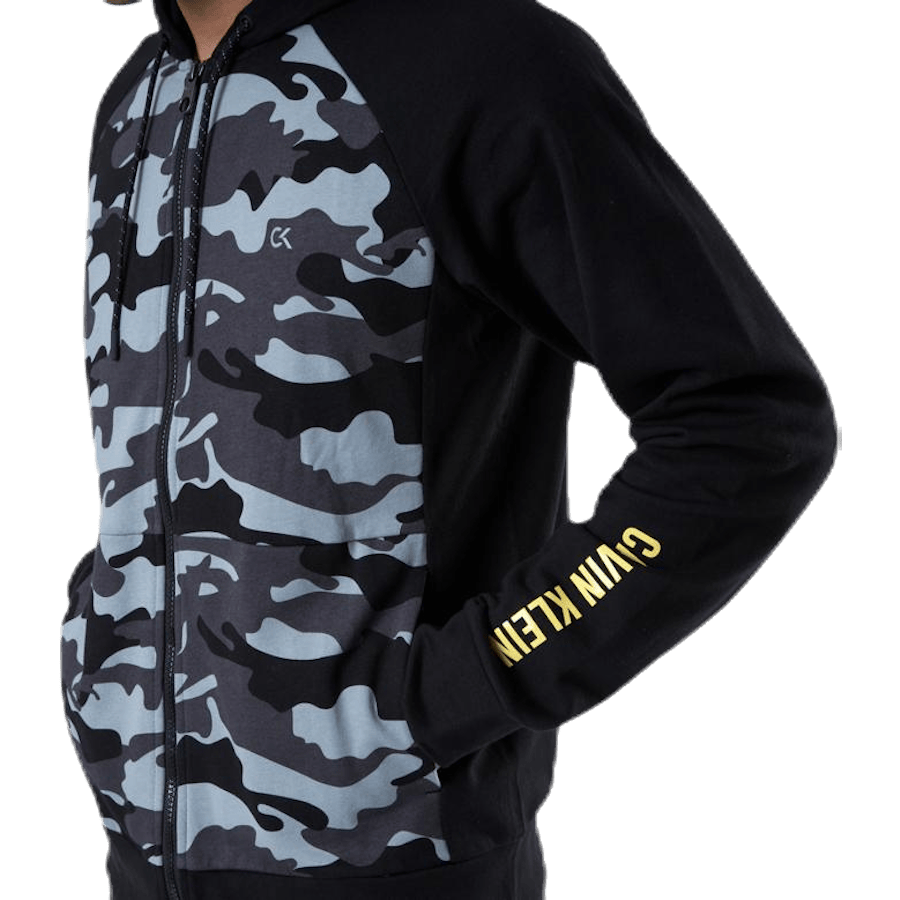 Full Zip Hooded Jacket Patterned/Black - Bild 5