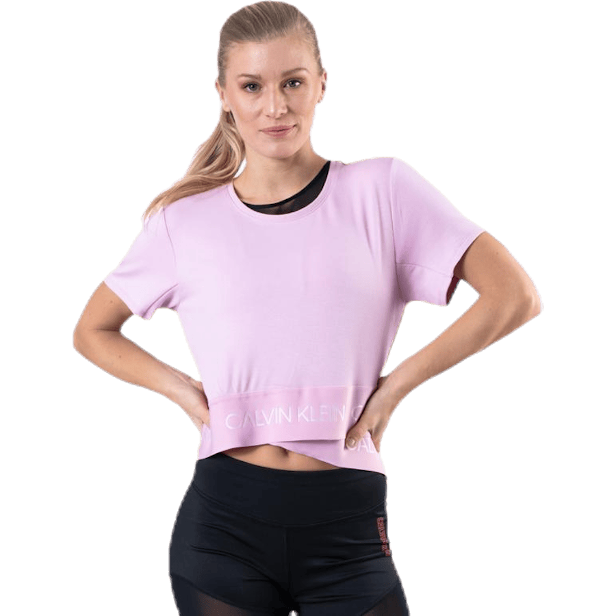 Cropped Short Sleeve T-Shirt Pink