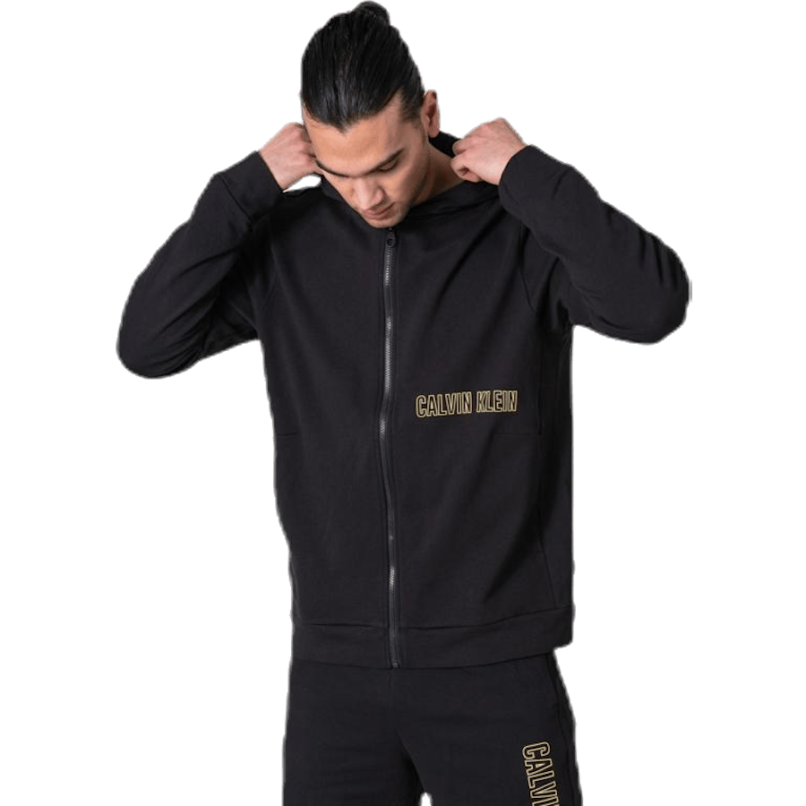 Full Zip Hooded Jacket Black