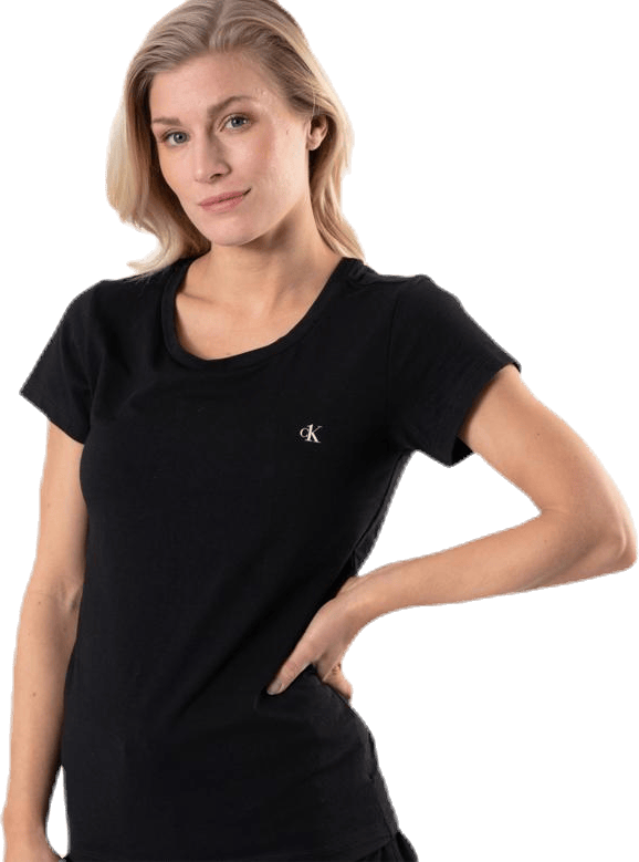 Ck One Cotton S/S Crew Neck 2-Pack  Black, Female, Odevy, Tričko, Čierna, L