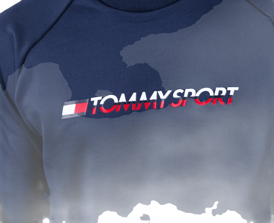 Knit Crew Sweat Logo Tape Blue - Bild 6