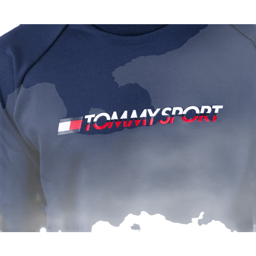 Knit Crew Sweat Logo Tape Blue - Bild 6