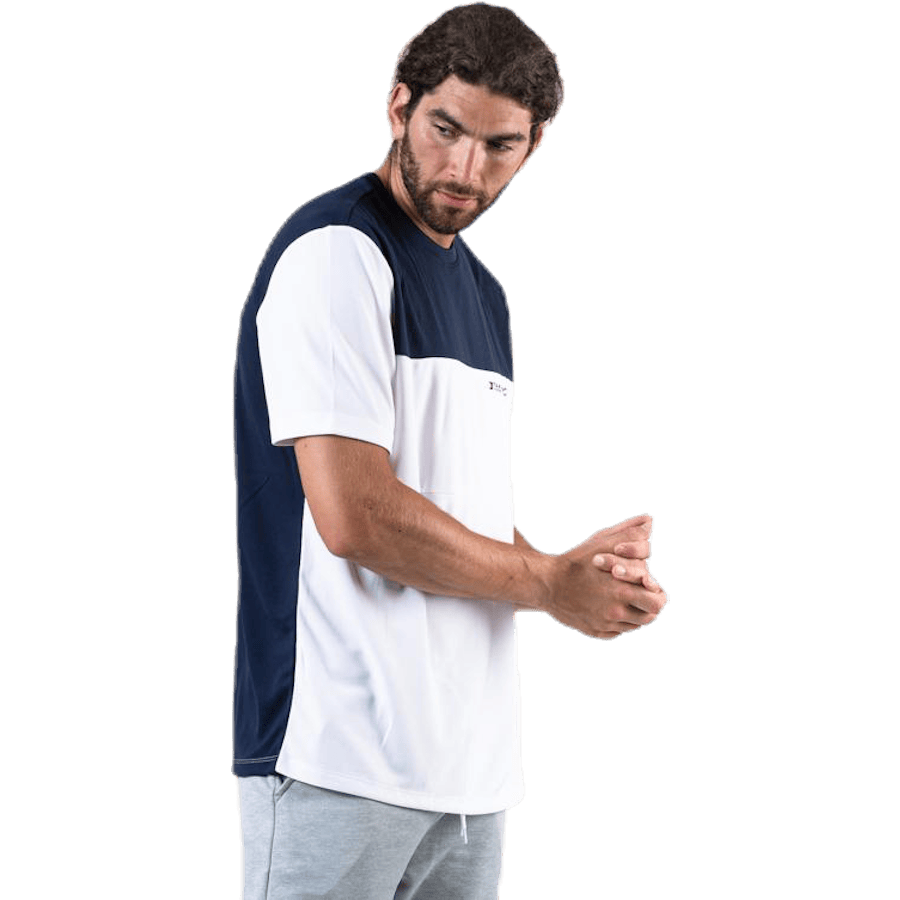 Colourblock Logo Tee White