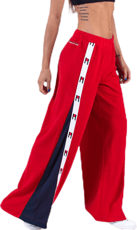 Flag Tape  Pant Flare Red, Female, Apparels, Pants, Red, M