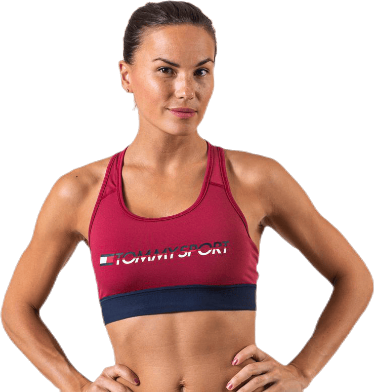 Sports Bra Medium Tri Logo Red