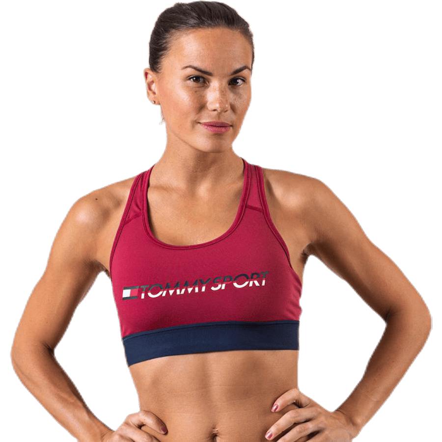Sports Bra Medium Tri Logo Red