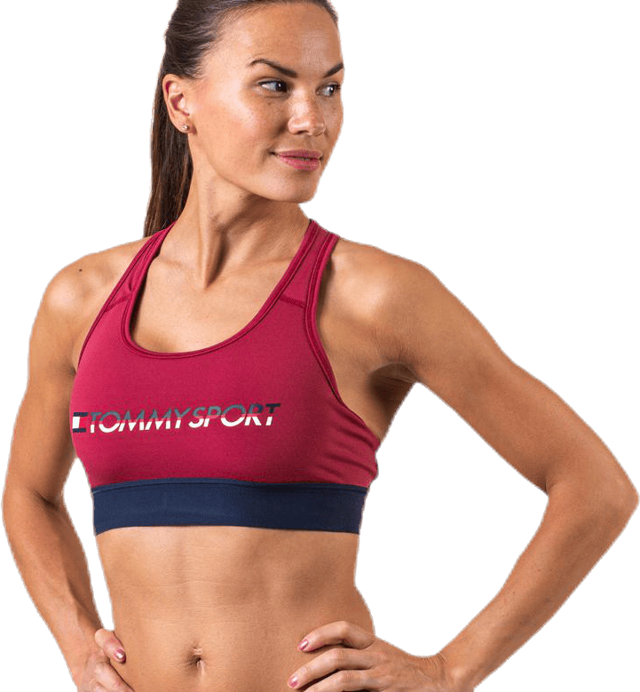 Sports Bra Medium Tri Logo Red - Bild 3