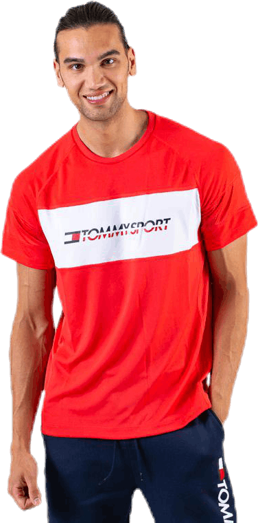 Performance Mesh Tee Red, Male, Odevy, Tričko, Posilovať, Červená, S