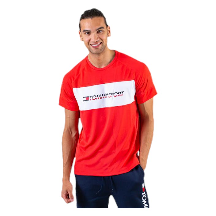 Performance Mesh Tee Red, Male, Odevy, Tričko, Posilovať, Červená, S