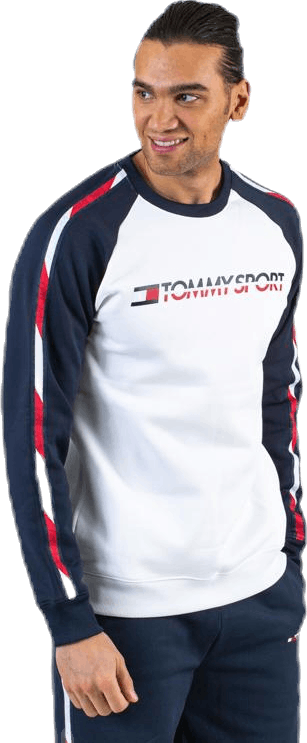 Fleece Tape Crew White, Male, Abbigliamento, Camicie, Allenamento, Bianca, L