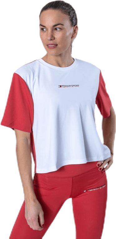 Boxy T-Shirt Short Sleeve Pink/White