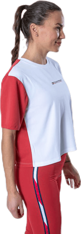 Boxy T-Shirt Short Sleeve Pink/White - Bild 2