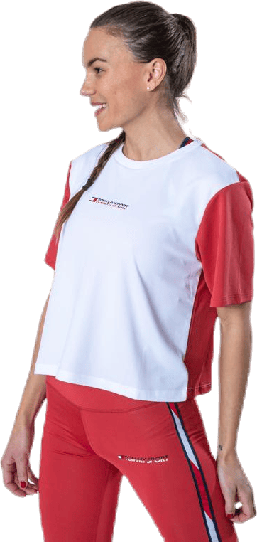 Boxy T-Shirt Short Sleeve Pink/White - Bild 4