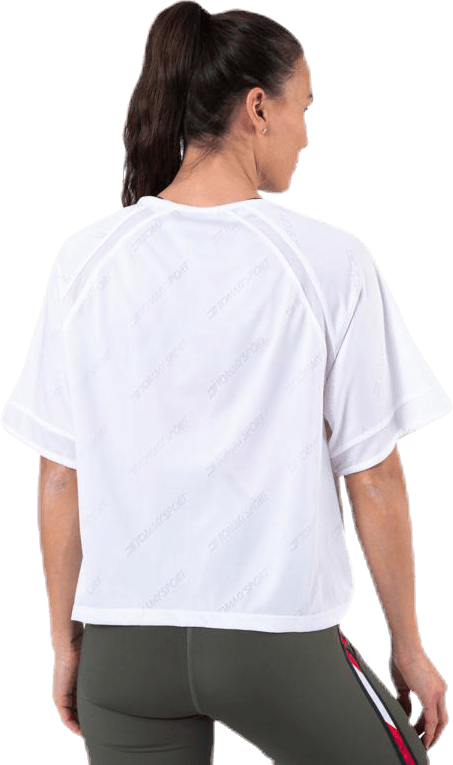 Jacquard Performance Boxy Top White - Bild 2
