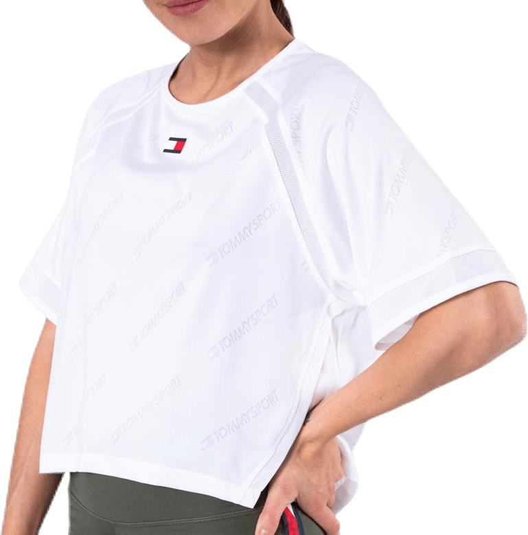 Jacquard Performance Boxy Top White - Bild 4