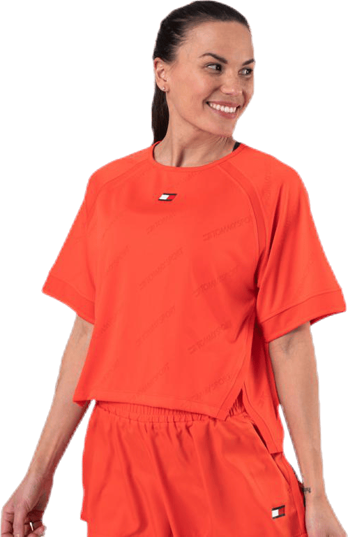 Jacquard Performance Boxy Top Orange - Bild 3