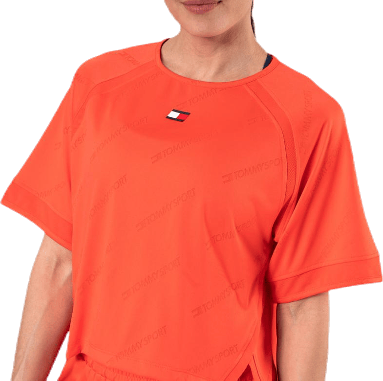 Jacquard Performance Boxy Top Orange - Bild 4