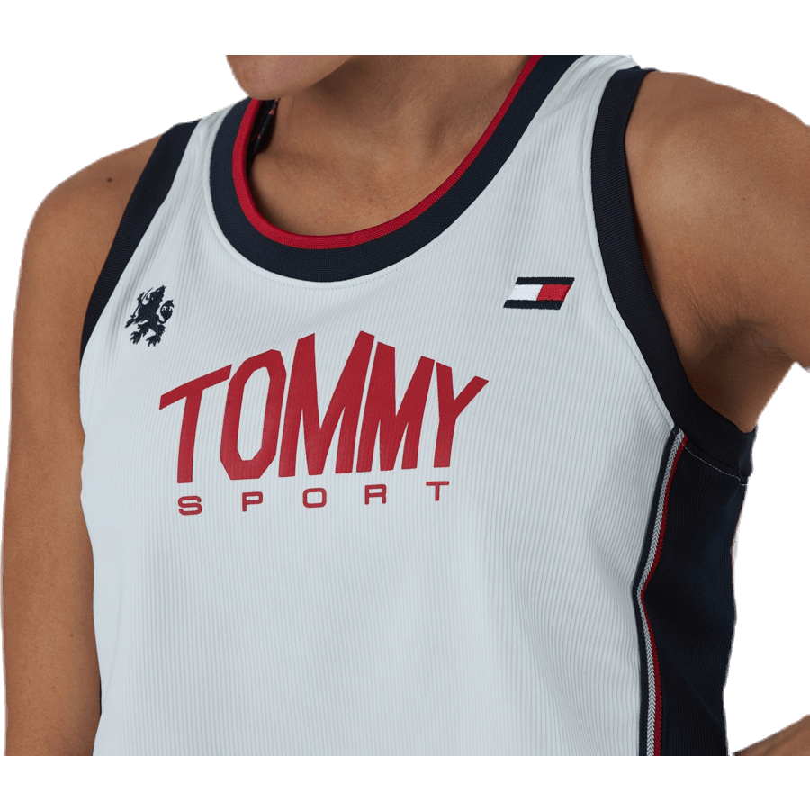 Crop Tommy Tank Top Blue/White - Bild 5