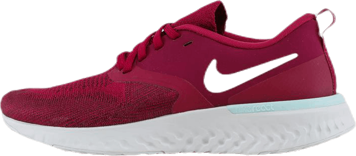 Odyssey React 2 Flyknit White/Red, Unisex, Sapatos, Sapatos esportivos, Corrida, Vermelho, EU 36