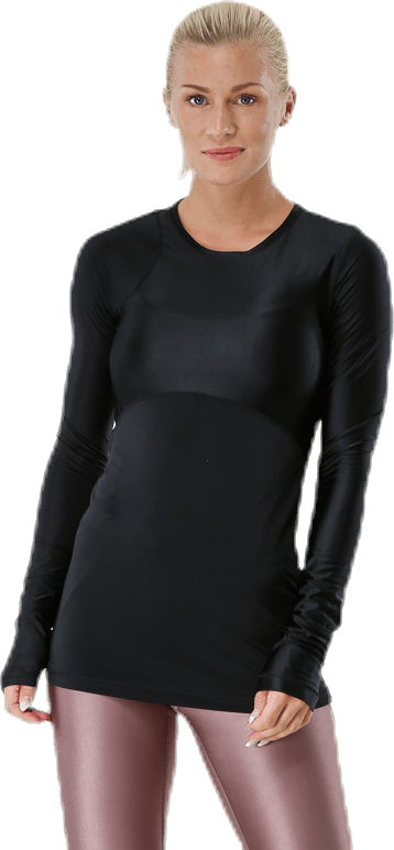 Hypercool Glamour Top LS Black, Female, Apparels, Shirts, Workout, Black, M
