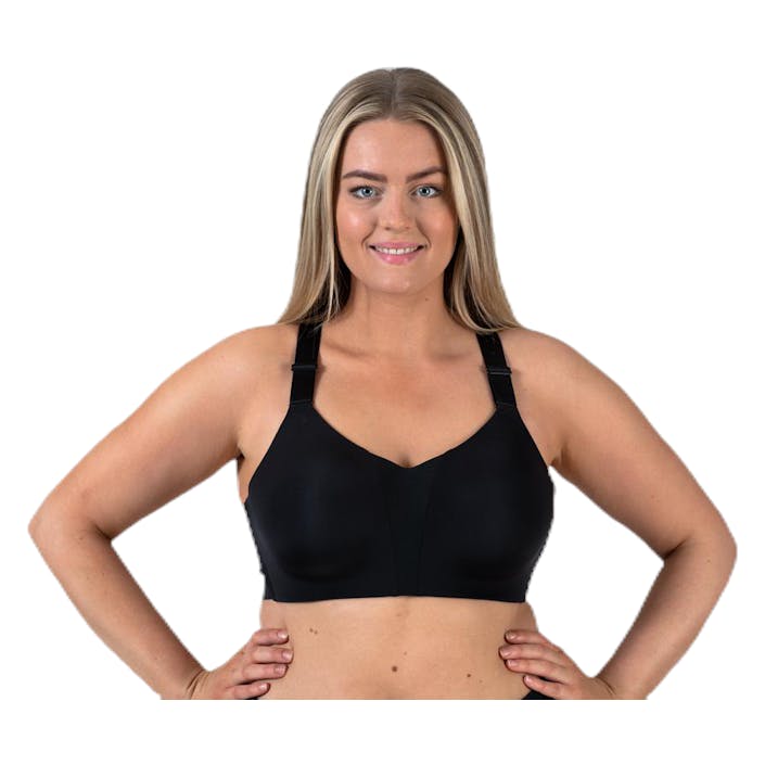 Rival Bold Bra Plus White/Black, Female, Odzież, Stanik sportowy, Bieganie, Czarny, D 42