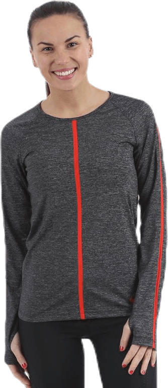 Heather Hypercool Top LS Black, Female, Vaatteet, Paidat, Treeni, Musta, M