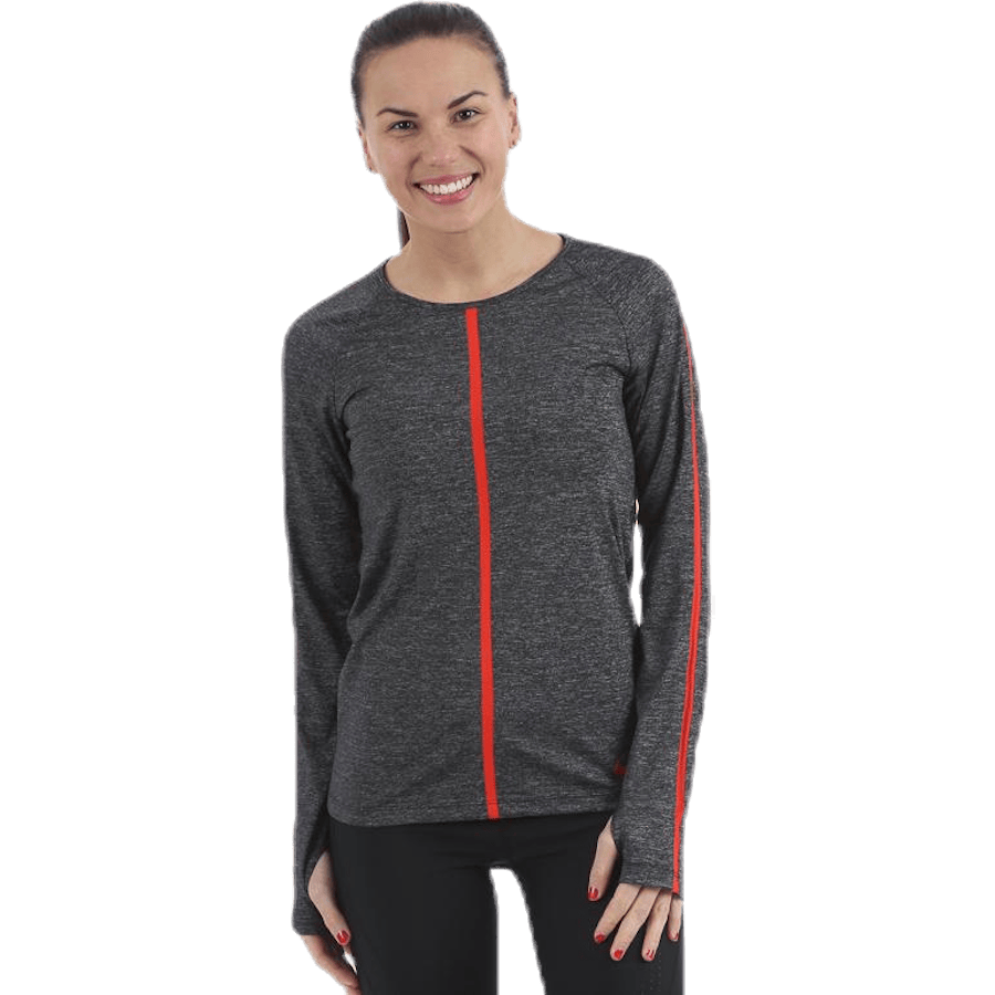Heather Hypercool Top LS Black