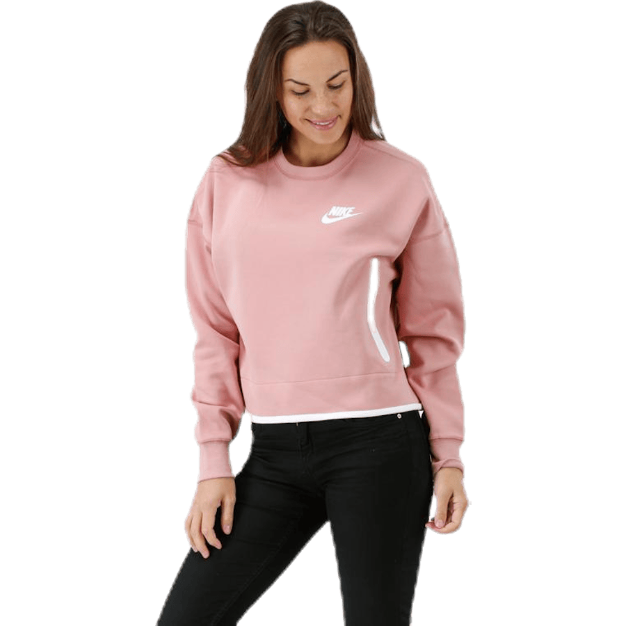 Tech Fleece Crew Pink/White