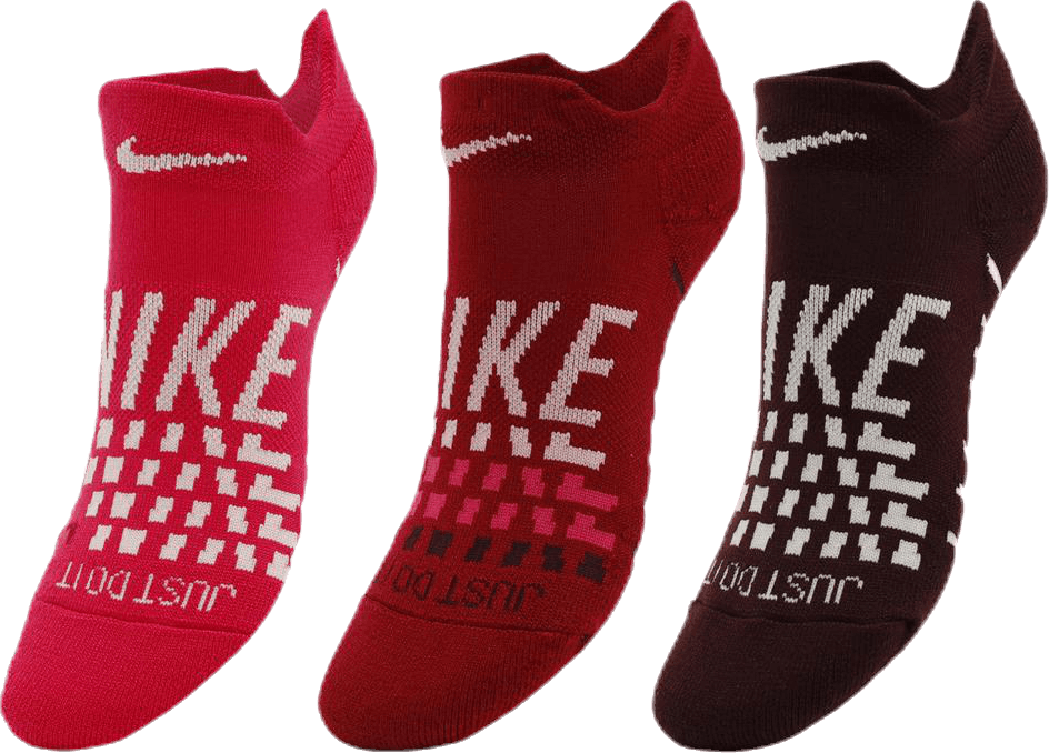 Everyday Max Cushion No Show - 3-pack Pink/Patterned, Female, Kläder, Strumpor, Rosa/Mönstrad, M