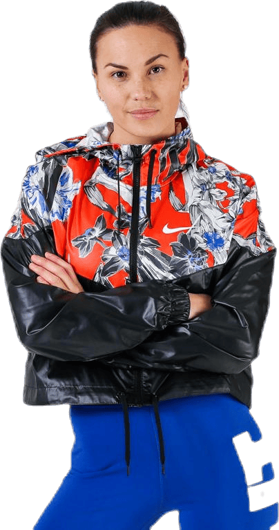 Hyper AOP Crop Jacket White/Black, Female, Apparels, jackets, Multi color, L