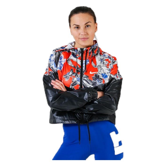 Hyper AOP Crop Jacket White/Black, Female, Apparels, jackets, Multi color, L