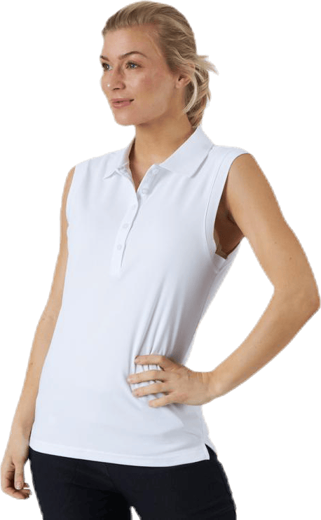 Sleeveless Polo White