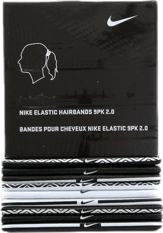 Elastic Hairbands 9pk White/Black, Unisex, Apparels, hats & caps, Workout, ONESIZE