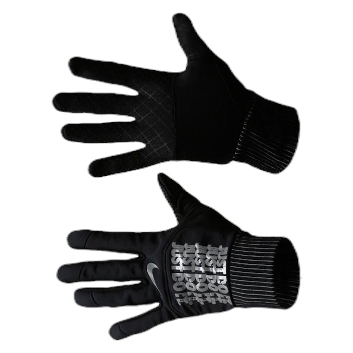 JDI Flash Shield Running Gloves Black/Silver, Male, Apparels, hats & caps, Running, Black, L