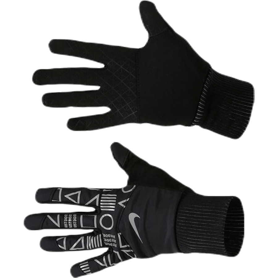 JDI Flash Shield Running Gloves Black/Silver