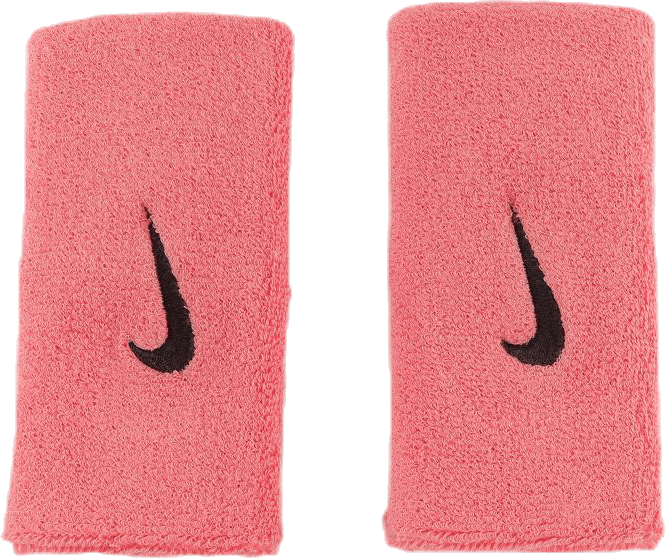 Swoosh Doublewide Wristbands Pink/Grey, Unisex, Ekwipunek, Ochrona, Trening, Różowy, ONESIZE