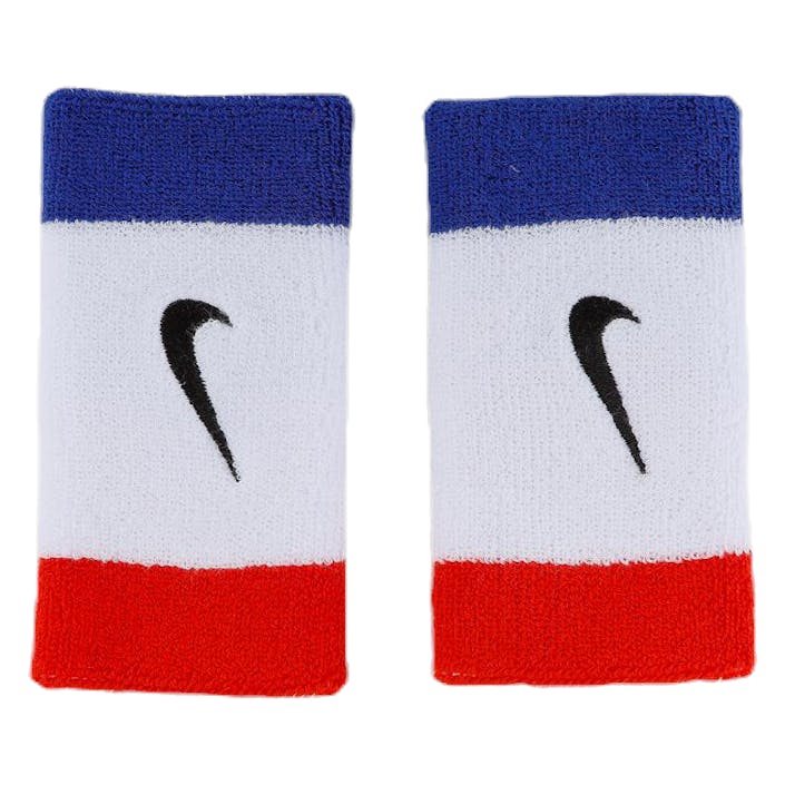 Swoosh Doublewide Wristbands Black/Red, Unisex, Utrustning, Skydd, Träning, Flerfärgad, ONESIZE