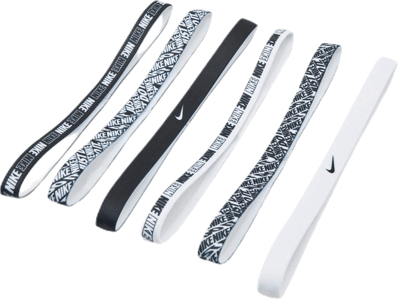 Printed Headbands 6Pk White, Unisex, Apparels, hats & caps, Workout, White, ONESIZE