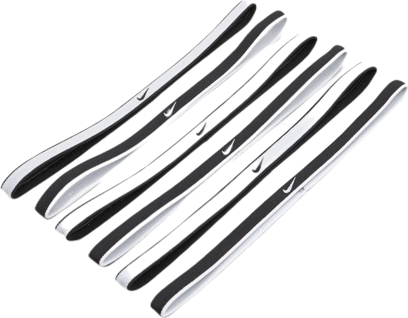 Tipped Swoosh Sport Headband 6Pkt 2.0 White/Black, Unisex, Apparels, hats & caps, Workout, ONESIZE